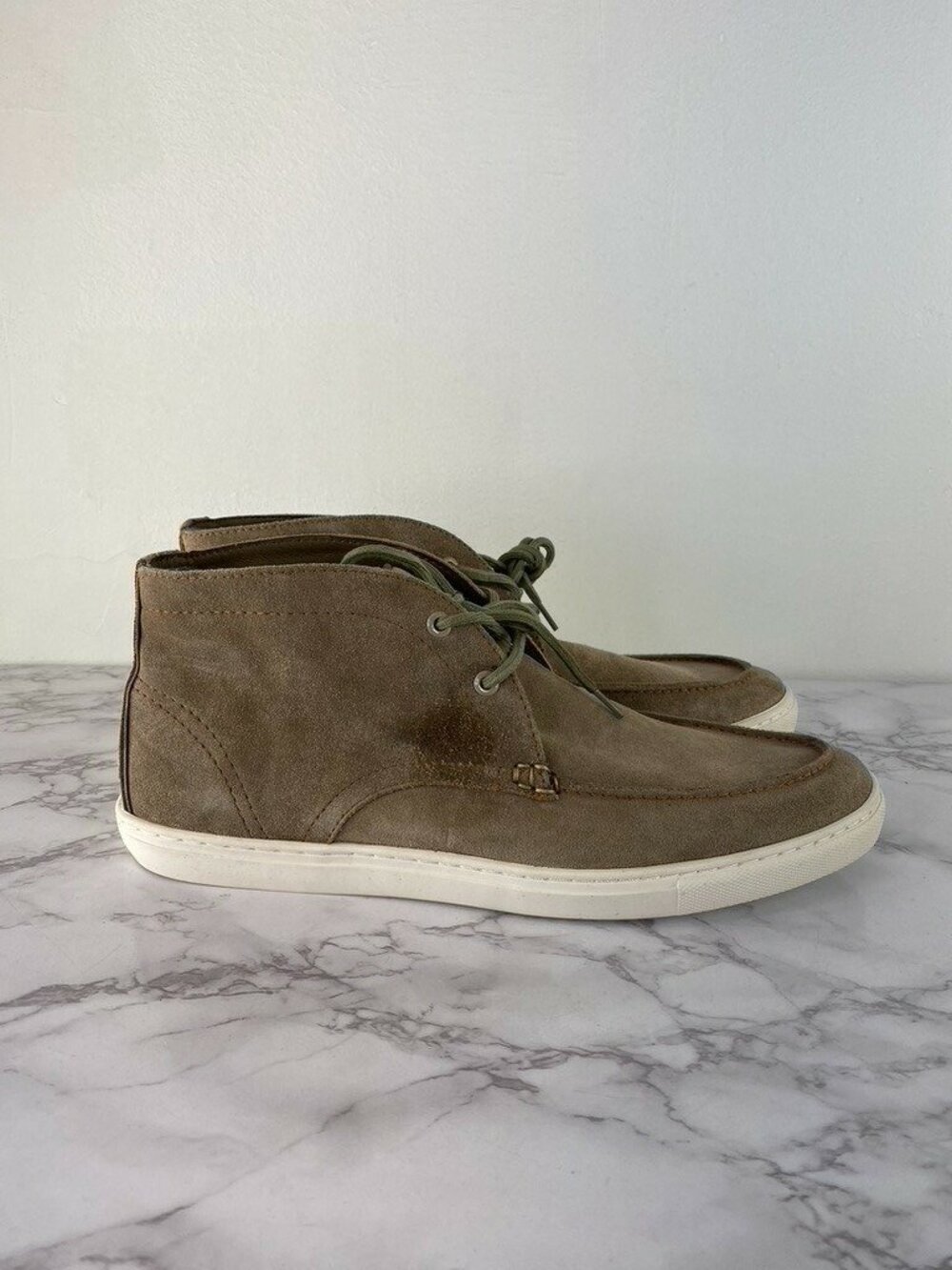 Steve Madden Men's Beige Suede Fulton Lace Sneaker SZ 11.5